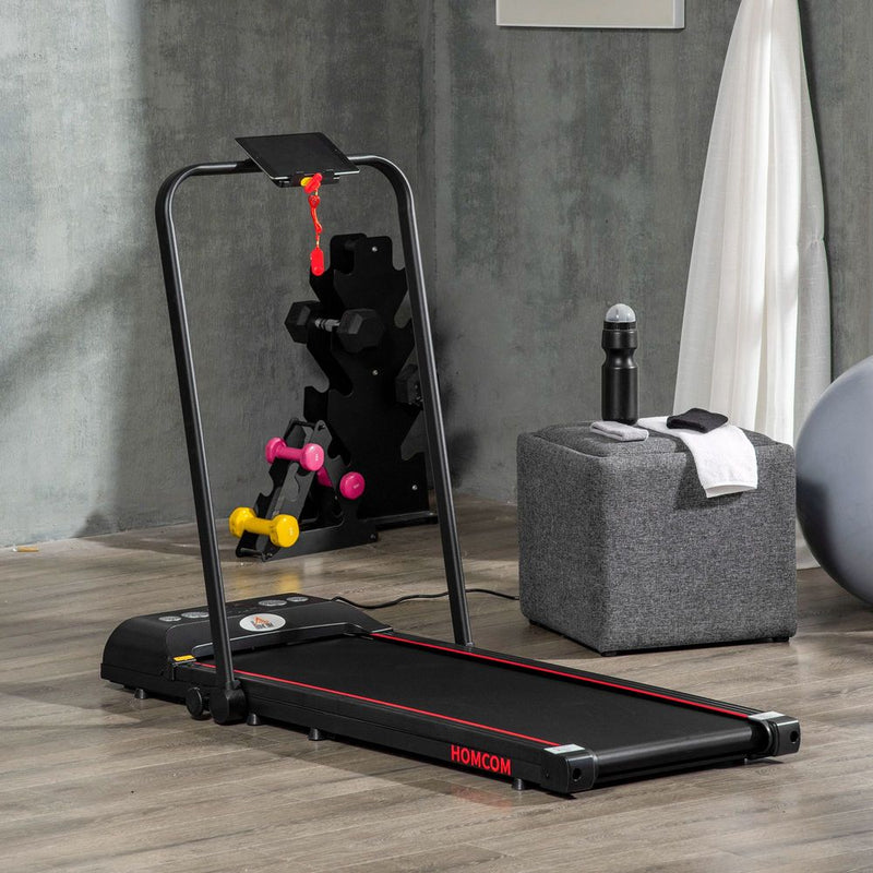 HOMCOM Foldable Walking Treadmill with LED Display