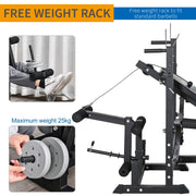 HOMCOM multi-exercise weight bench with bench press and leg extension - view 7