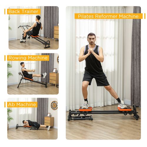 SPORTNOW Reformer Pilates Machine Flat or Incline Home Gym Equipment - image 7