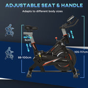 HOMCOM Stationary Exercise Bike, 10kg Flywheel Cycling Machine with Adjustable Resistance - image 6