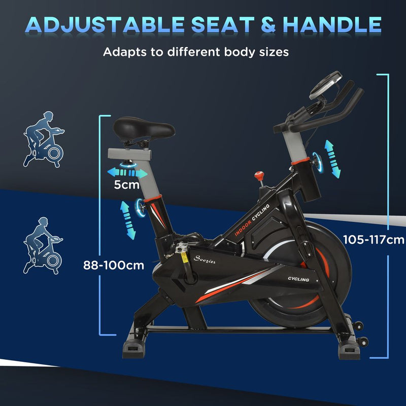 HOMCOM Stationary Exercise Bike, 10kg Flywheel Cycling Machine with Adjustable Resistance - image 6