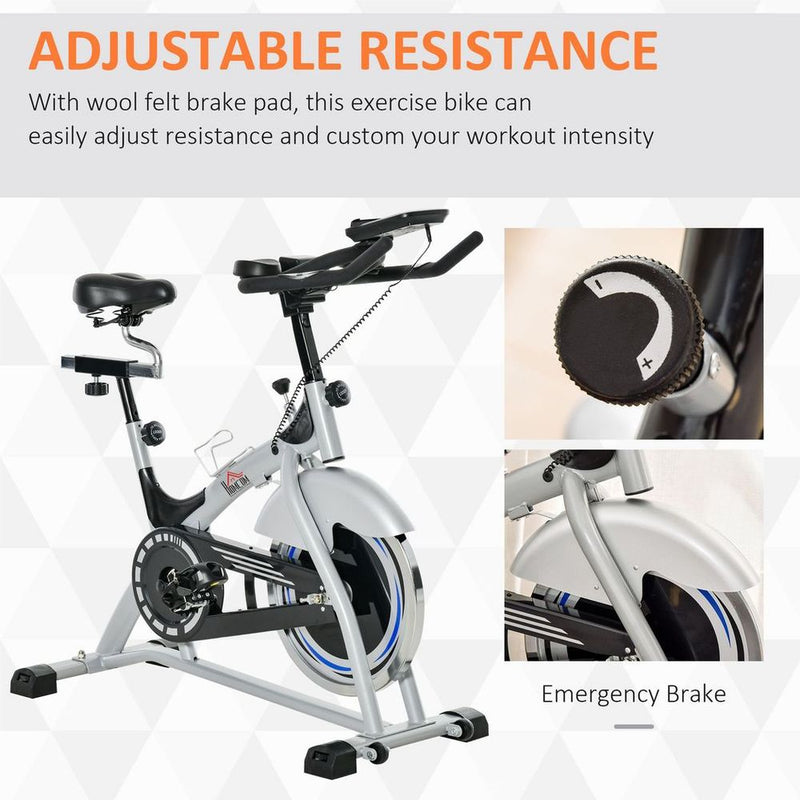High-Quality HOMCOM Exercise Bike - LCD Monitor, Adjustable Seat & Handle - 15KG Flywheel - image 5