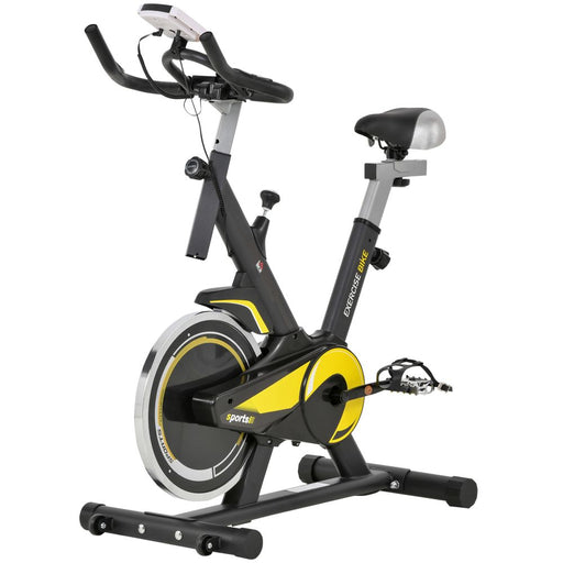HOMCOM Exercise Bike 10KG Flywheel Cycling - Adjustable Resistance & LCD Display