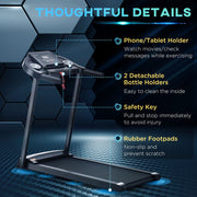 HOMCOM 1.5HP Electric Treadmill, 12km/h with 12 Programs & LED Display - view 6