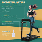 HOMCOM 1.85HP Folding Treadmill, 10km/h with 12 Programs & LED Display - view 5