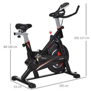 HOMCOM Stationary Exercise Bike, 10kg Flywheel Cycling Machine with Adjustable Resistance - image 3