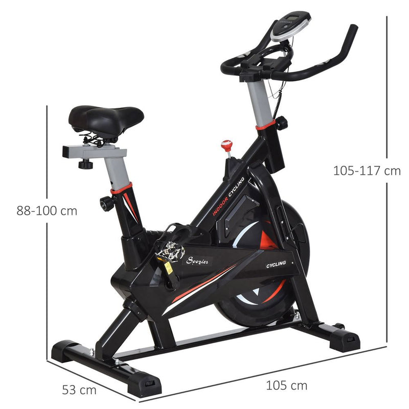 HOMCOM Stationary Exercise Bike, 10kg Flywheel Cycling Machine with Adjustable Resistance - image 3