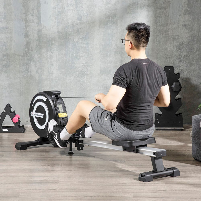 HOMCOM Indoor Body Health & Fitness Adjustable Magnetic Rowing Machine Rower - image 3