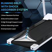 HOMCOM Folding Walking Treadmill with LCD Monitor and Safety Key - view 5