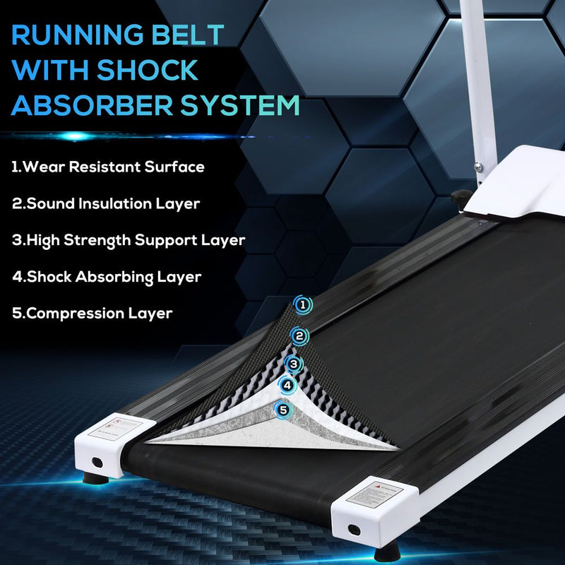 HOMCOM Folding Walking Treadmill with LCD Monitor and Safety Key - view 5