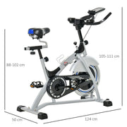High-Quality HOMCOM Exercise Bike - LCD Monitor, Adjustable Seat & Handle - 15KG Flywheel - image 4