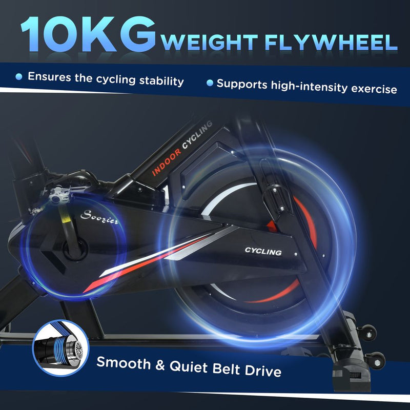 HOMCOM Stationary Exercise Bike, 10kg Flywheel Cycling Machine with Adjustable Resistance - image 7
