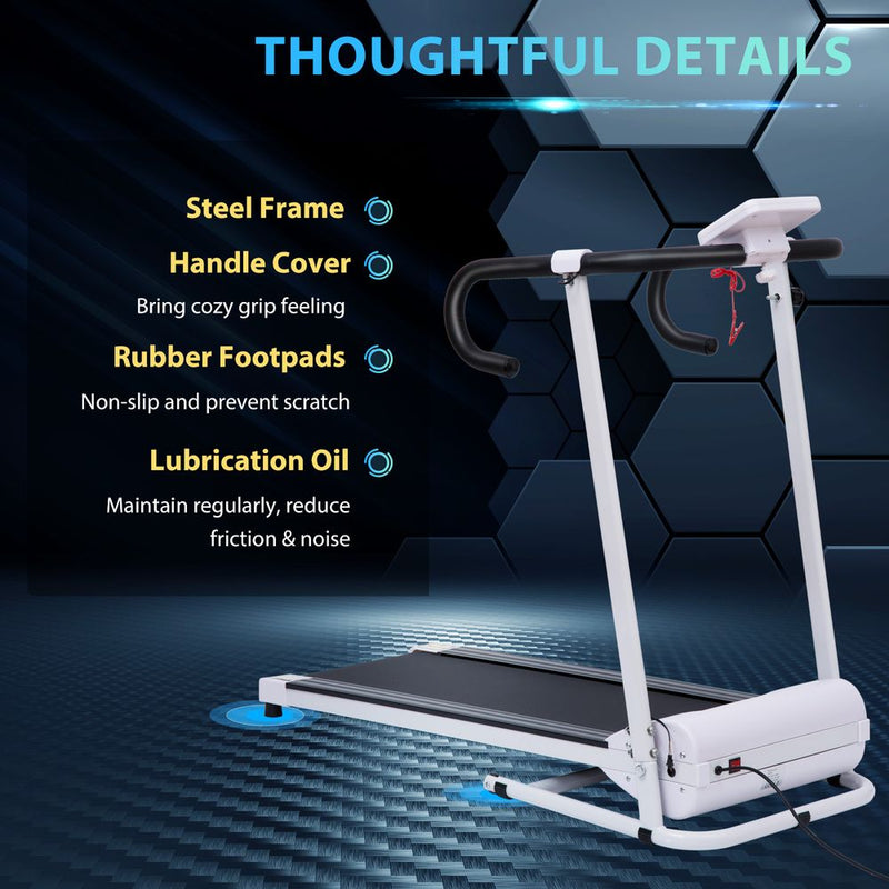 HOMCOM Folding Walking Treadmill with LCD Monitor and Safety Key - view 7
