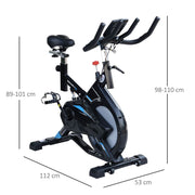 Premium HOMCOM Exercise Bike: Indoor Cycling Bicycle with LCD Monitor - Adjustable Seat & Handlebar - image 4