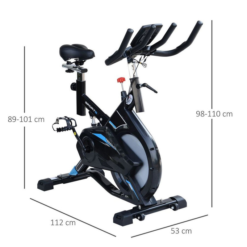 Premium HOMCOM Exercise Bike: Indoor Cycling Bicycle with LCD Monitor - Adjustable Seat & Handlebar - image 4