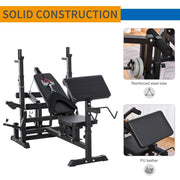 HOMCOM multi-exercise weight bench with bench press and leg extension - view 4
