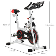Premium 8kg Flywheel Exercise Bike - Adjustable Height/Resistance - LCD Monitor - HOMCOM - image 3