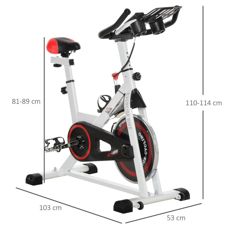 Premium 8kg Flywheel Exercise Bike - Adjustable Height/Resistance - LCD Monitor - HOMCOM - image 3