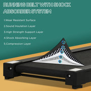 HOMCOM 1.85HP Folding Treadmill, 10km/h with 12 Programs & LED Display - view 6