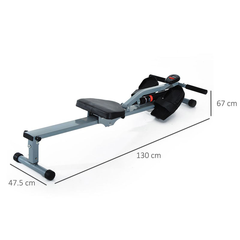Premium HOMCOM 12-Level Rowing Machine for Total-Body Fitness & Cardio Training - image 6