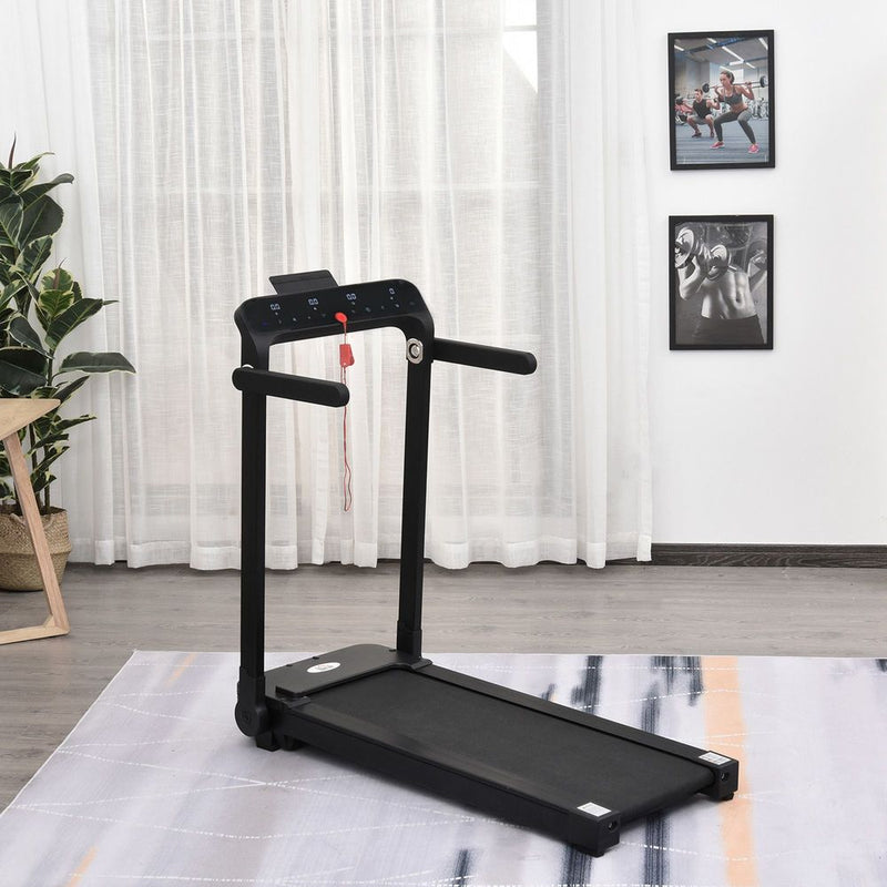 HOMCOM 1.85HP Folding Treadmill, 10km/h with 12 Programs & LED Display - view 2