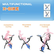 HOMCOM 2-In-1 Folding Exercise Bike with 8-Level Magnetic Resistance - image 7