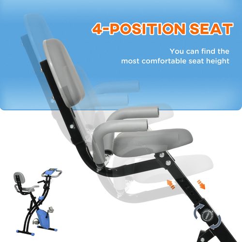 HOMCOM 2-In-1 Folding Exercise Bike with 8-Level Magnetic Resistance - image 4