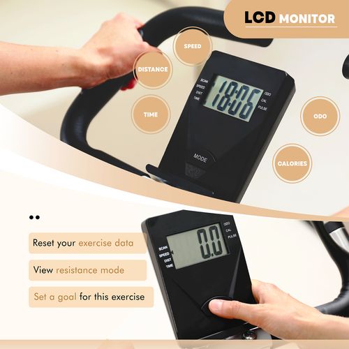 SPORTNOW Folding Exercise Bike with Heart-Rate Sensor for Home Use - image 2