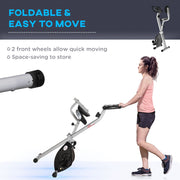 Luxurious HOMCOM Foldable Exercise Bike - Magnetic Resistance, LCD, Adjustable Seat - Grey - image 4