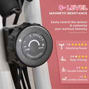 Premium Adjustable 2-in-1 Exercise Bike - LCD Monitor, Pulse Sensor, Pink - HOMCOM - image 6