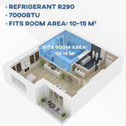 7000 BTU Mobile Air Conditioner with Remote White - view 4