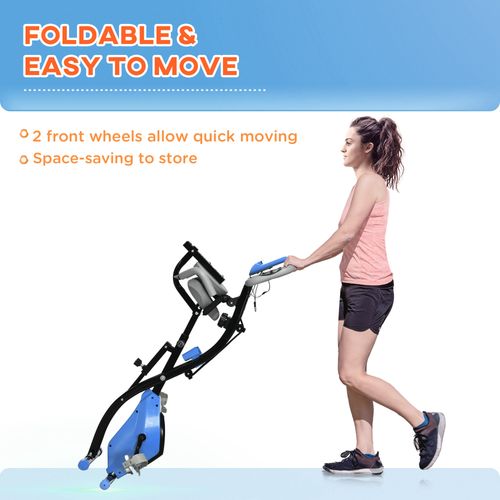 HOMCOM 2-In-1 Folding Exercise Bike with 8-Level Magnetic Resistance - image 14