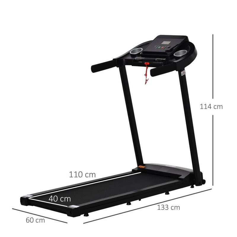 HOMCOM 1.5HP Electric Treadmill, 12km/h with 12 Programs & LED Display - view 3