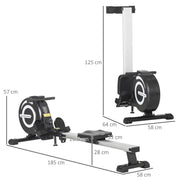 HOMCOM Indoor Body Health & Fitness Adjustable Magnetic Rowing Machine Rower - image 4