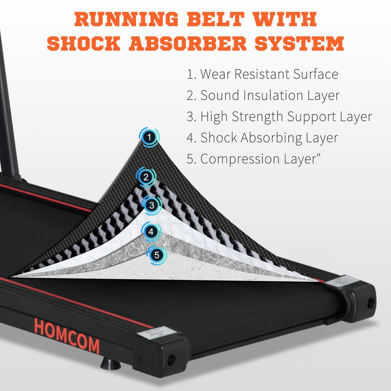 HOMCOM Foldable Walking Treadmill with LED Display - view 7