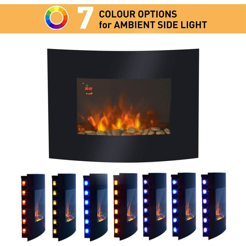 Slimline Wall Mounted Electric Fireplace Heater - view 5