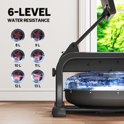 SPORTNOW Water Rowing Machine with Adjustable Resistance, Vertical Storage - image 3