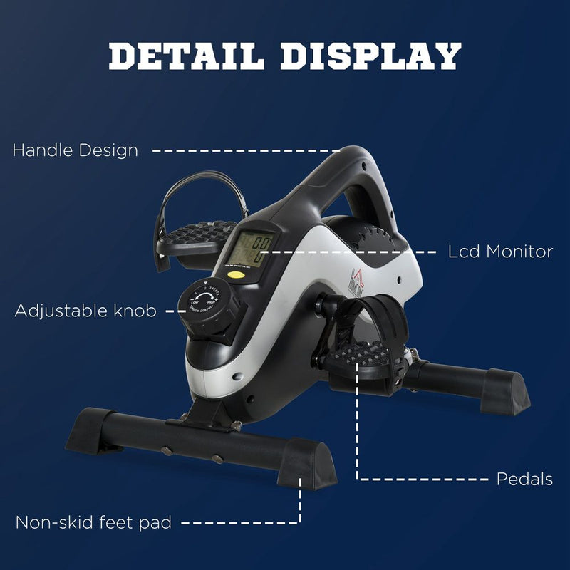 HOMCOM Portable Pedal Exerciser, Mini Exercise Bike with 8 Levels Magnetic Resistance - image 6