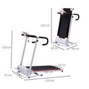 HOMCOM Folding Walking Treadmill with LCD Monitor and Safety Key - view 3