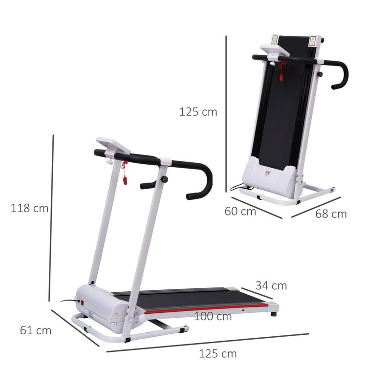 HOMCOM Folding Walking Treadmill with LCD Monitor and Safety Key - view 3