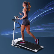 HOMCOM Folding Walking Treadmill with LCD Monitor and Safety Key