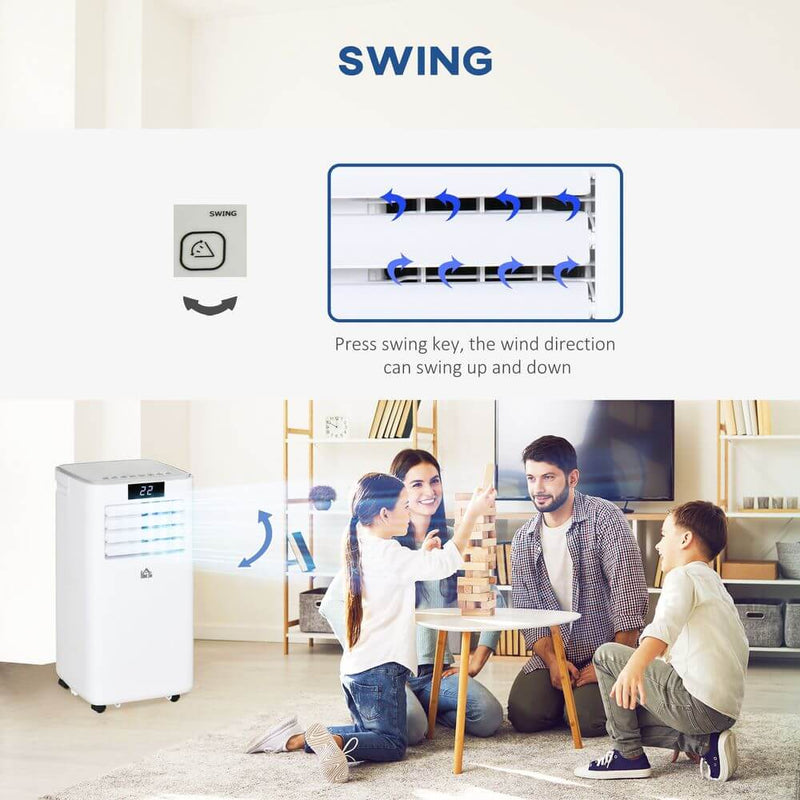 HOMCOM 7000 BTU Mobile Air Conditioner White - view 7