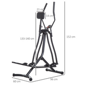 Air Walker Glider Cross Trainer Fitness Machine for Home Gym, Black - image 3