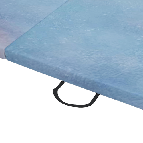 HOMCOM 6FT Foldable Gymnastics Mat, Blue - image 10