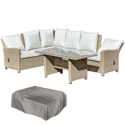 Outsunny 5 PCS Reclining PE Rattan Garden Dining Set Patio Outdoor Furniture - image 2