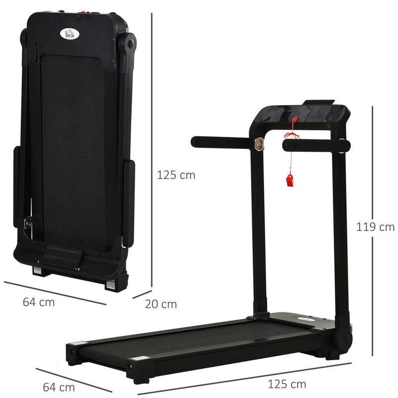 HOMCOM 1.85HP Folding Treadmill, 10km/h with 12 Programs & LED Display - view 3