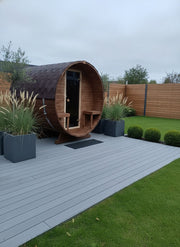 Steam & Oak Gas Barrel Sauna 2.4m with Porch (Electric or Wood-Fired) - image 6