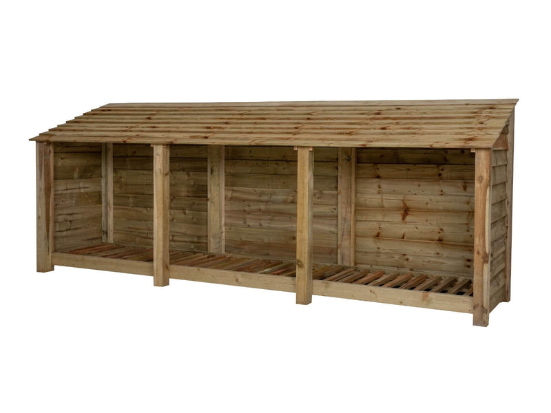 Wooden Log Store W-335cm, H-126cm or 180cm, D-88cm - image 6