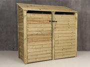 Wooden Log Store with Doors 